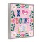 Stupell Industries Floral I Love Books Framed Giclee, design by Vanessa Stoilova